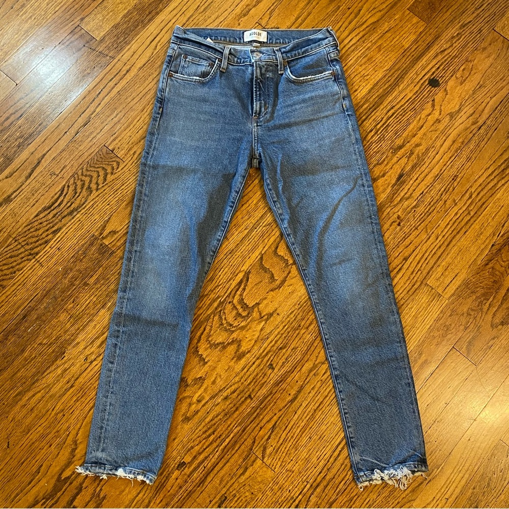 Agolde Toni Mid Rise Slim Straight Jeans | Dime